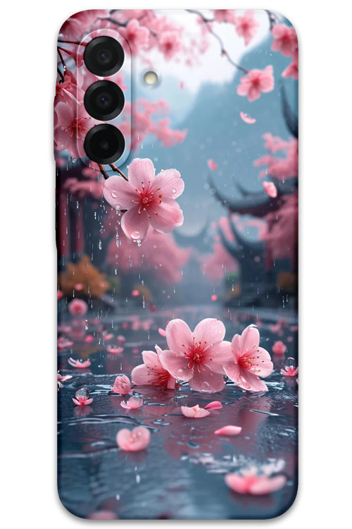 Galaxy A26 Uyumlu Çiçek Desenli Telefon Kılıfı + Ekran Koruyucu - 5794