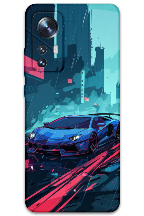 Xiaomi Mi 12 Pro Uyumlu Araba Desenli Telefon Kılıfı + Ekran Koruyucu - 5763