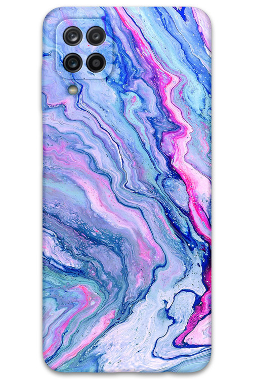 Galaxy M33 Uyumlu Mermer Desenli Telefon Kılıfı + Ekran Koruyucu - 5816