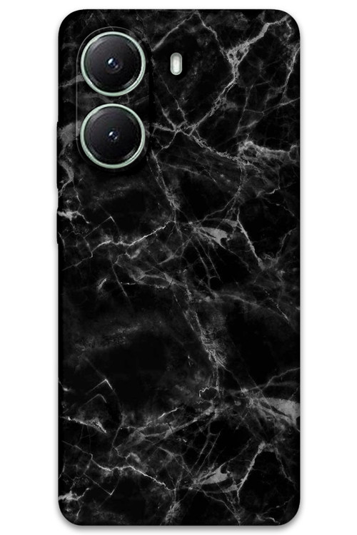 Poco X7 Pro Uyumlu Mermer Desenli Telefon Kılıfı + Ekran Koruyucu - 5815