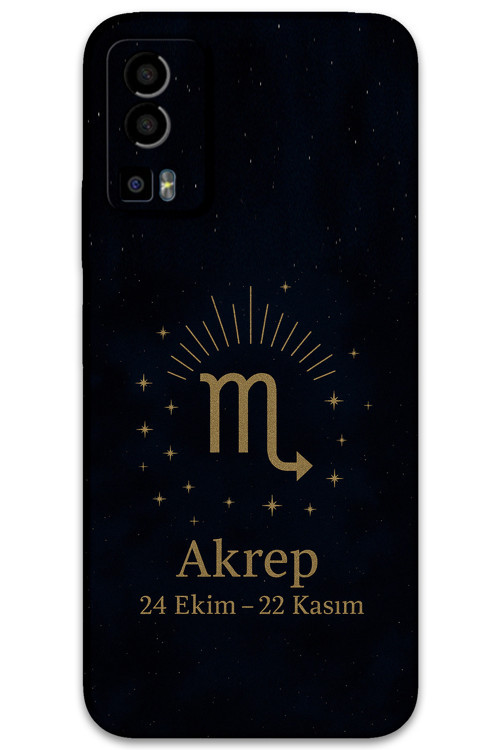 Gm 23 Uyumlu Akrep Burcu Desenli Telefon Kılıfı + Ekran Koruyucu - 5775