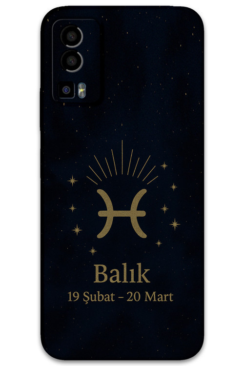 Gm 23 Uyumlu Balık Burcu Desenli Telefon Kılıfı + Ekran Koruyucu - 5779