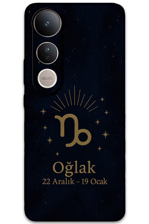 Vivo V50 Lite 4G Uyumlu Oğlak Burcu Desenli Telefon Kılıfı + Ekran Koruyucu - 5777