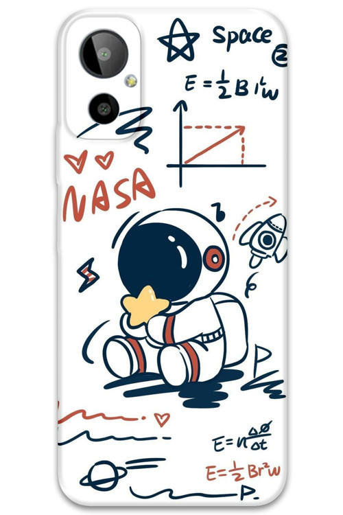 Gm 23 Se Uyumlu Astronot Desenli Telefon Kılıfı + Ekran Koruyucu - 5858