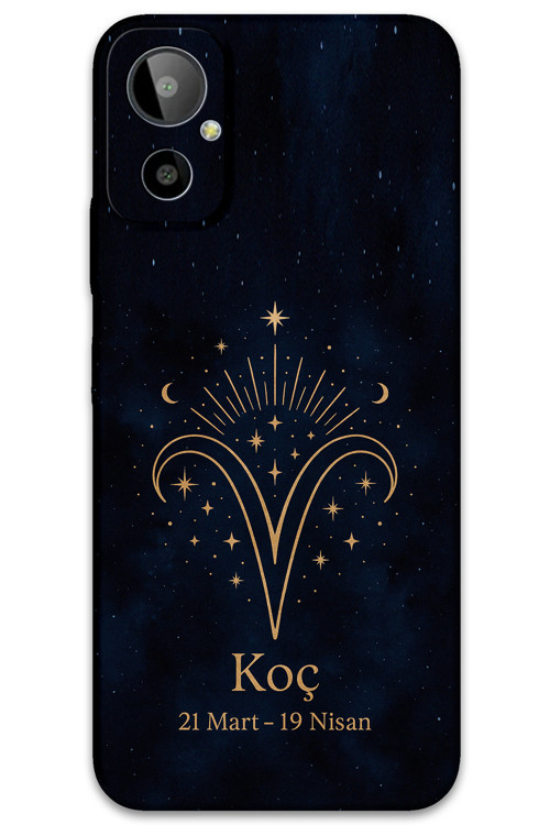 Gm 23 Se Uyumlu Koç Burcu Desenli Telefon Kılıfı + Ekran Koruyucu - 5768