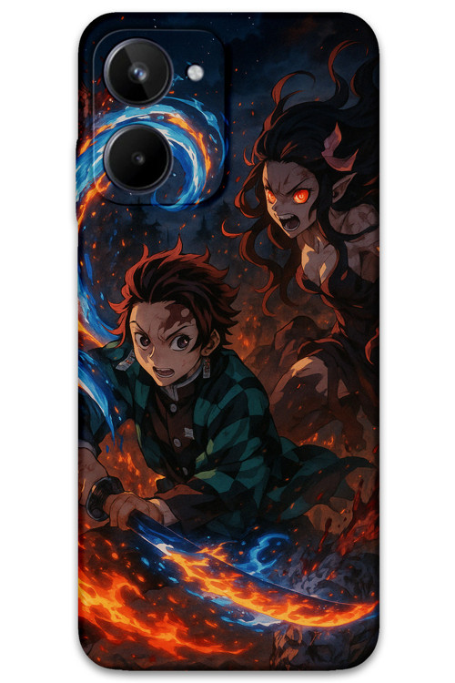 Realme 10 4G Uyumlu Anime Desenli Telefon Kılıfı + Ekran Koruyucu - 5745
