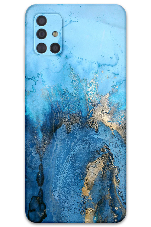 Galaxy M51 Uyumlu Mermer Desenli Telefon Kılıfı + Ekran Koruyucu - 5812