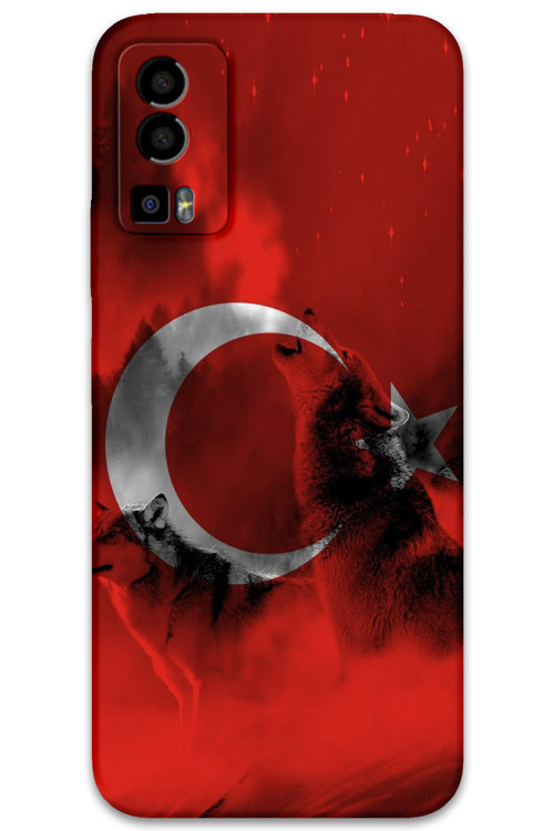 Gm 23 Uyumlu Türk Bayrağı Desenli Telefon Kılıfı + Ekran Koruyucu - 5854