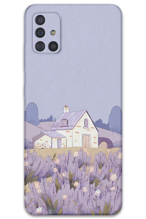 Galaxy A51 Uyumlu Çiçek Desenli Telefon Kılıfı + Ekran Koruyucu - 5800