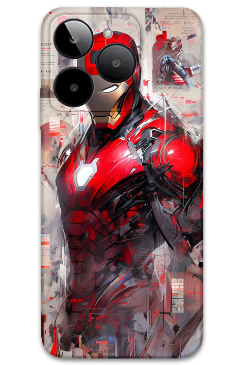 Gm Era 50 Uyumlu İronman Desenli Telefon Kılıfı + Ekran Koruyucu - 5828