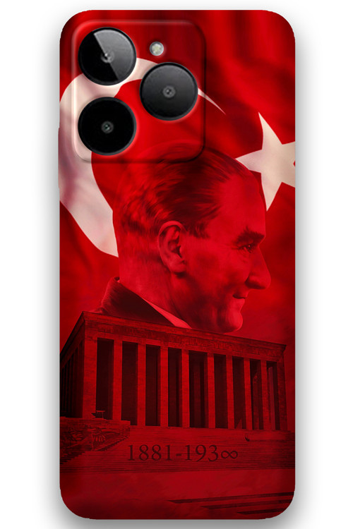 Gm Era 50 Uyumlu Atatürk Desenli Telefon Kılıfı + Ekran Koruyucu - 5848