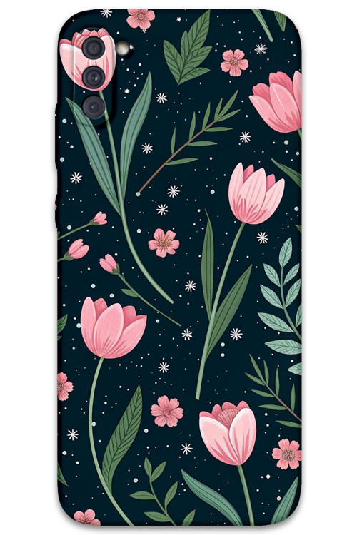 Galaxy M11 Uyumlu Çiçek Desenli Telefon Kılıfı + Ekran Koruyucu - 5788