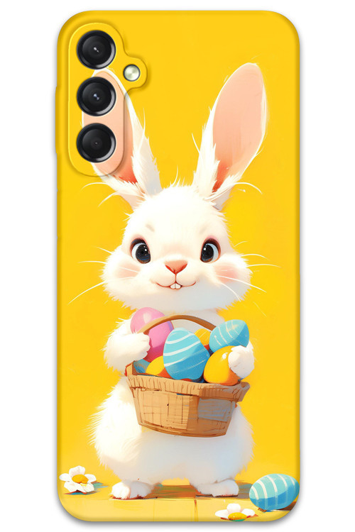 Galaxy A25 Uyumlu Tavşan Desenli Telefon Kılıfı + Ekran Koruyucu - 5806