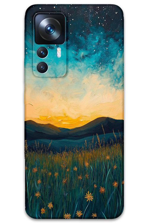 Xiaomi Mi 12T Pro Uyumlu Uzay Desenli Telefon Kılıfı + Ekran Koruyucu - 5871