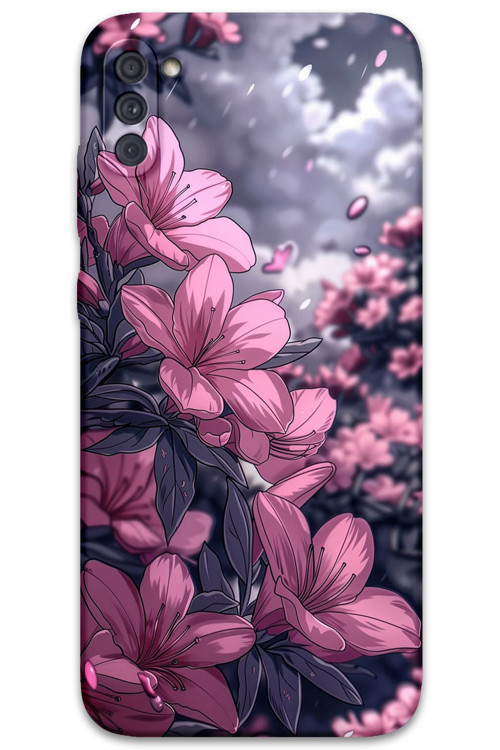 Galaxy M11 Uyumlu Çiçek Desenli Telefon Kılıfı + Ekran Koruyucu - 5796