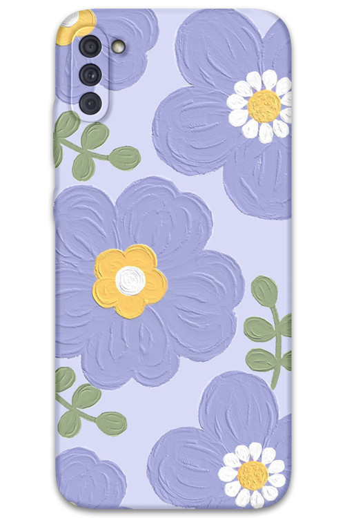 Galaxy M11 Uyumlu Çiçek Desenli Telefon Kılıfı + Ekran Koruyucu - 5799