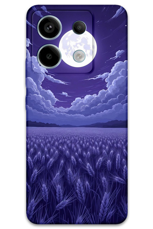 Poco M6 Pro Uyumlu Çiçek Desenli Telefon Kılıfı + Ekran Koruyucu - 5797