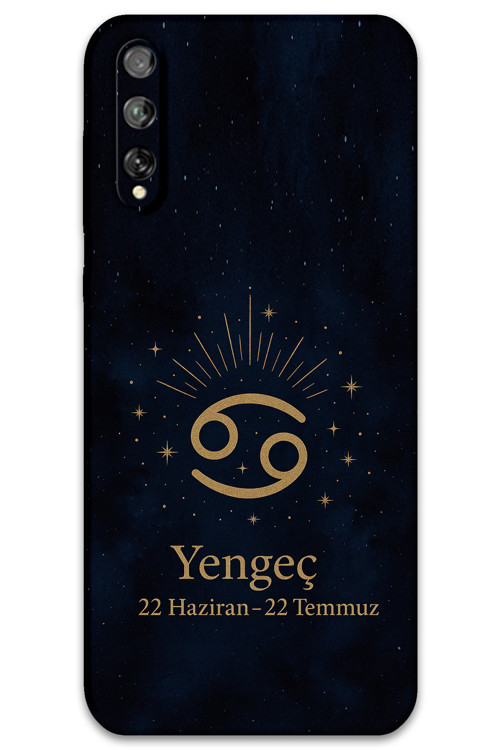 Huawei P Smart S Uyumlu Yengeç Burcu Desenli Telefon Kılıfı + Ekran Koruyucu - 5771