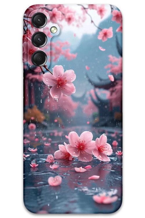 Galaxy A35 Uyumlu Çiçek Desenli Telefon Kılıfı + Ekran Koruyucu - 5794