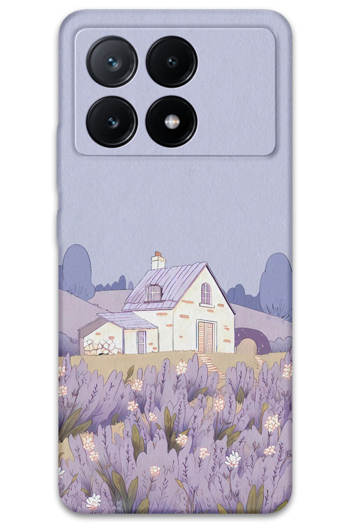 Poco X6 Pro Uyumlu Çiçek Desenli Telefon Kılıfı + Ekran Koruyucu - 5800