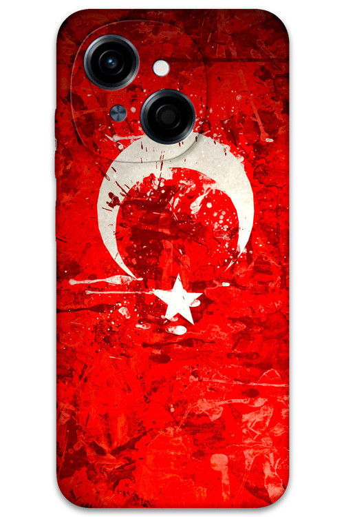 Tecno Spark Go 1 2025 Uyumlu Türk Bayrağı Desenli Telefon Kılıfı + Ekran Koruyucu - 5847