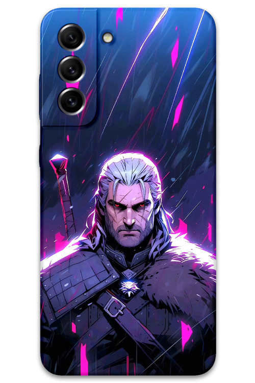 Galaxy S21 Uyumlu Geralt Desenli Telefon Kılıfı + Ekran Koruyucu - 5826