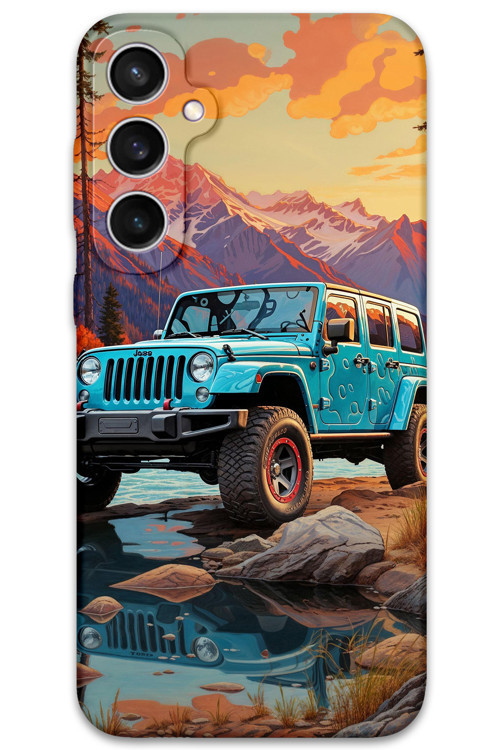 Galaxy S23 Uyumlu Araba Desenli Telefon Kılıfı + Ekran Koruyucu - 5758