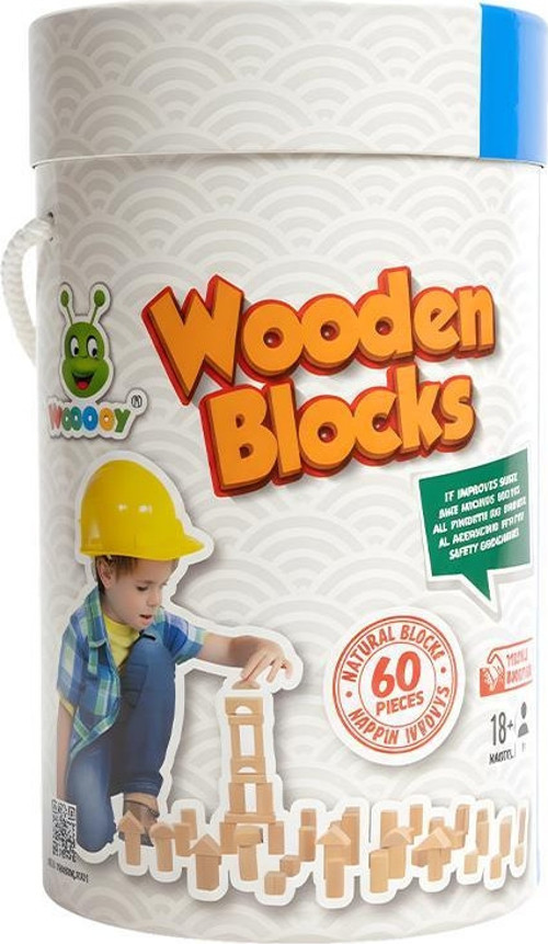 Kovalı Ahşap Natural Bloklar 60 Parça KR 026