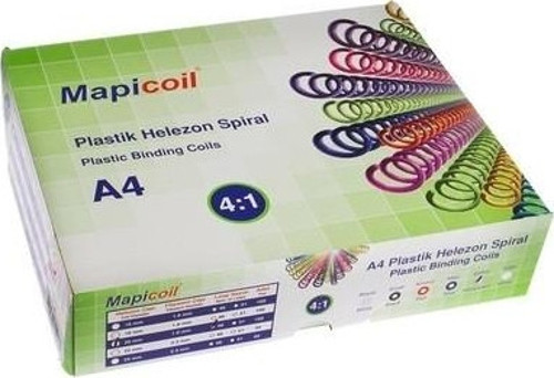 4:1 PLASTİK HELEZON SPİRAL 6MM KIRMIZI 200 AD. 48 LOP