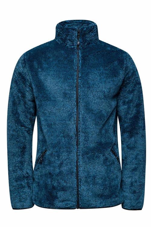 Siena Erkek Tam Fermuarlı Çizgili Polar Lacivert