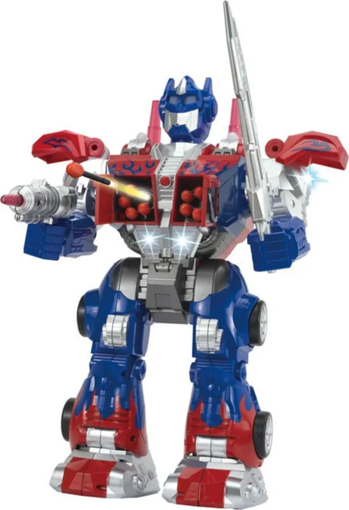Toycraft Uzaktan Kumandalı Sünger Atan Işıklı Sesli Transformers Dev Robot (ITEM KOD : 6020/6021) SARI