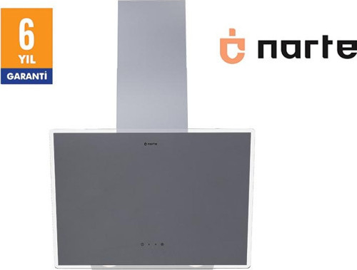 -H20160S 60CM GRİ CAM EĞİMLİ DAVLUMBAZ - 6 YIL GARANTİLİ