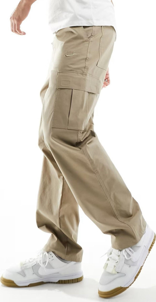 Club Chino Woven Trousers Canvas Cargo Pant Dokuma Canvas Kargo Cepli Pantalon Bej