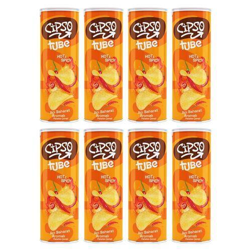 Tube Acı Baharat Aromalı Cips 160 gr x 8 Adet
