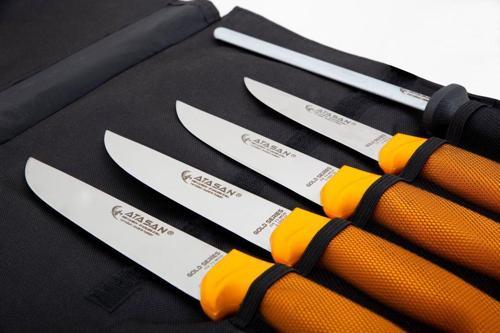 Gold Seri Çantalı Şef, Kasap, Mutfak, Bıçak Seti - 2