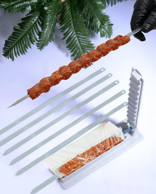 2 Adet Şiş Ve Kebapmatik Adana Urfa Kebap Kalıbı Aparatı Pratik Hızlı Kebap Makinesi Kutusu