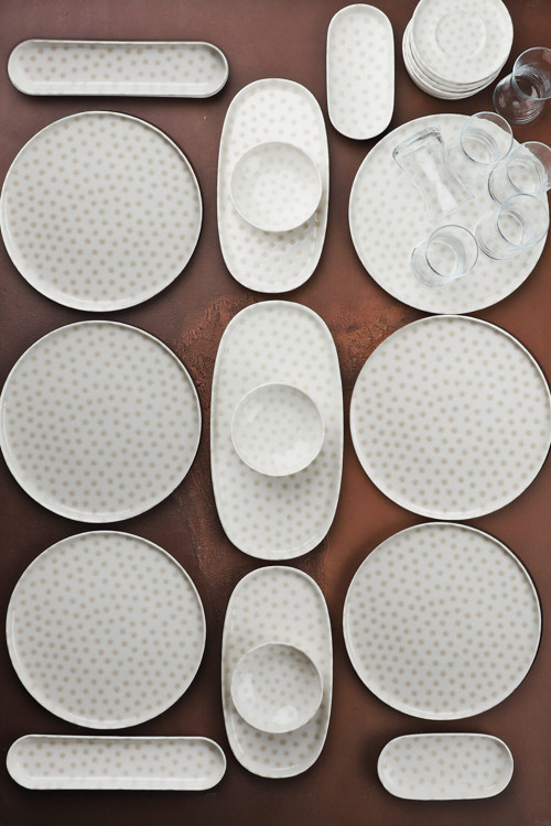 Lunares 29 Parça Porselen Kahvaltı Takımı 6 Kişilik Kahvaltılık Takımı & Seti