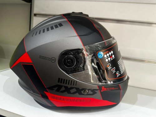 KASK AXXİS DRAKEN S MP4 C5 MAT RED/TİTANYUM