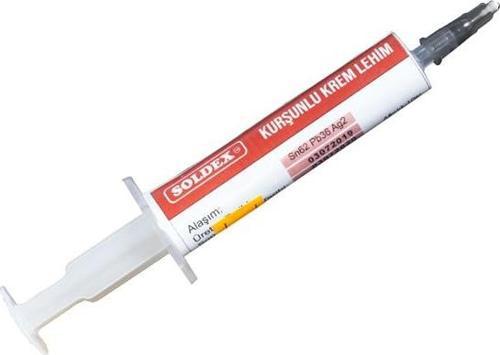 SOLDEX KURŞUNLU ENJEKTÖR 10 GRAM KREM LEHİM ŞIRINGA