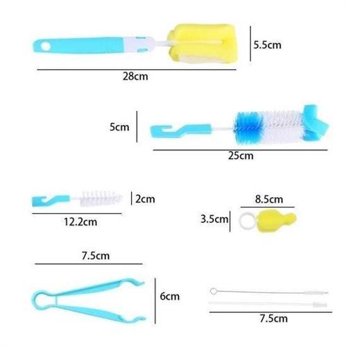 Büro Ev Ofis Mutfağı için 7PARÇA Biberon Kavanoz Termos Şişe Temizllik Fırça Seti