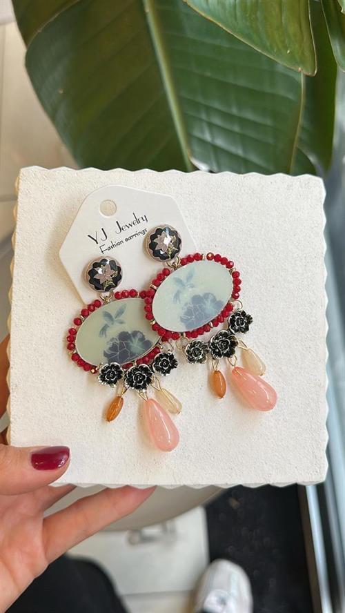 Taşlı Küpe - ÇOK RENKLİ