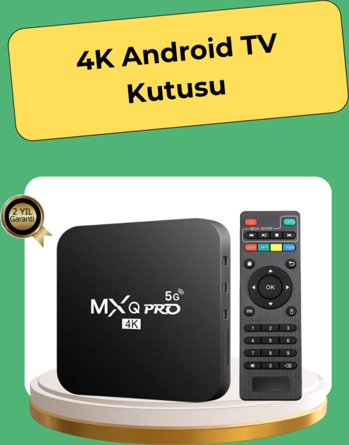 4K Ultra HD TV Box – 2GB RAM, 16GB Hafıza, Android Akıllı Medya Oynatıcı
