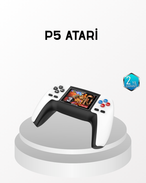 520 Klasik Oyunlu P5™ ControllerView Retro Konsol – Şarjlı, AV Giriş Destekli, Ergonomik Tasarım