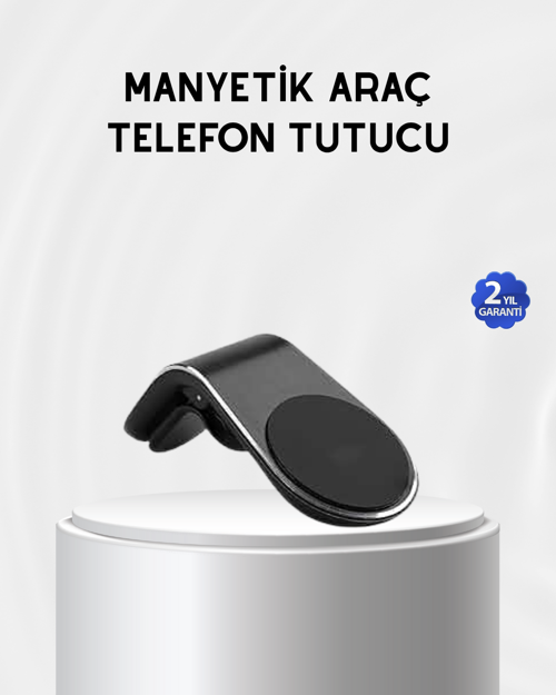 Araç İçi Manyetik Telefon Tutucu Güçlü Klipsli ve 360 Derece Ayarlanabilir