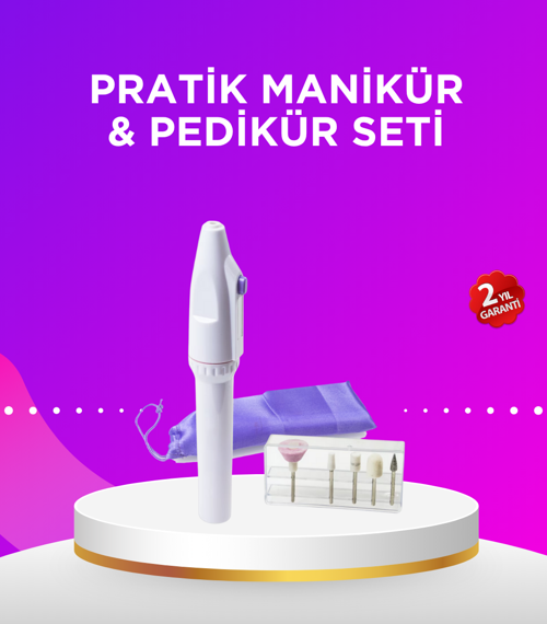 Elektrikli Manikür ve Pedikür Matkap Seti – Ayarlanabilir Hız, Ergonomik ve Sessiz