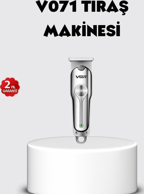 Şarjlı Gümüş Tıraş Makinesi–3 Farklı Başlık, 120 Dk. Çalışma Süreli, Cilt Dostu Erkek Bakım Cihazı