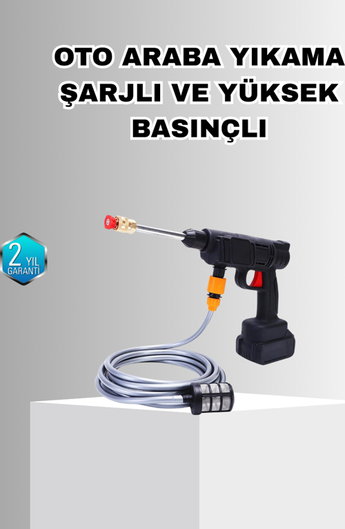 21V Akülü Basınçlı Yıkama Makinesi Çift Akülü ve Hızlı Şarj Özellikli