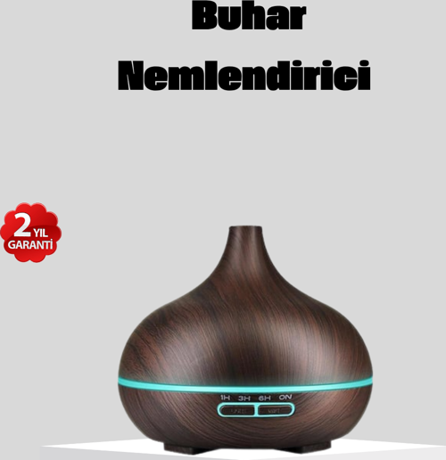 550 ml Büyük Su Hazneli Ultrasonik Nemlendirici ve Aromaterapi Difüzörü
