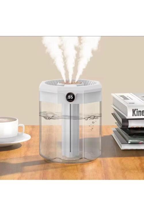 Şeffaf Gövdeli Dijital Ekranlı Ultrasonik Hava Nemlendirici – Yüksek Buhar Gücü ve Sessiz Çalışma