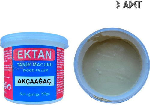 Masif ve Ahşap Tamir Macunu AKÇAAĞAÇ 220 gr. - 3 Adet